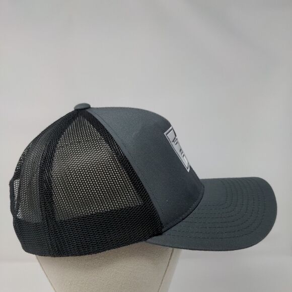 EB Snapback Trucker Hat Gray One Size Adjustable Mesh Back Pacific Headwear - Picture 4 of 10